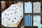 Nordic Blue Floral Bird Patterns, a Pattern Graphic by Traveling Designer (Thumbnail 5 of 8)