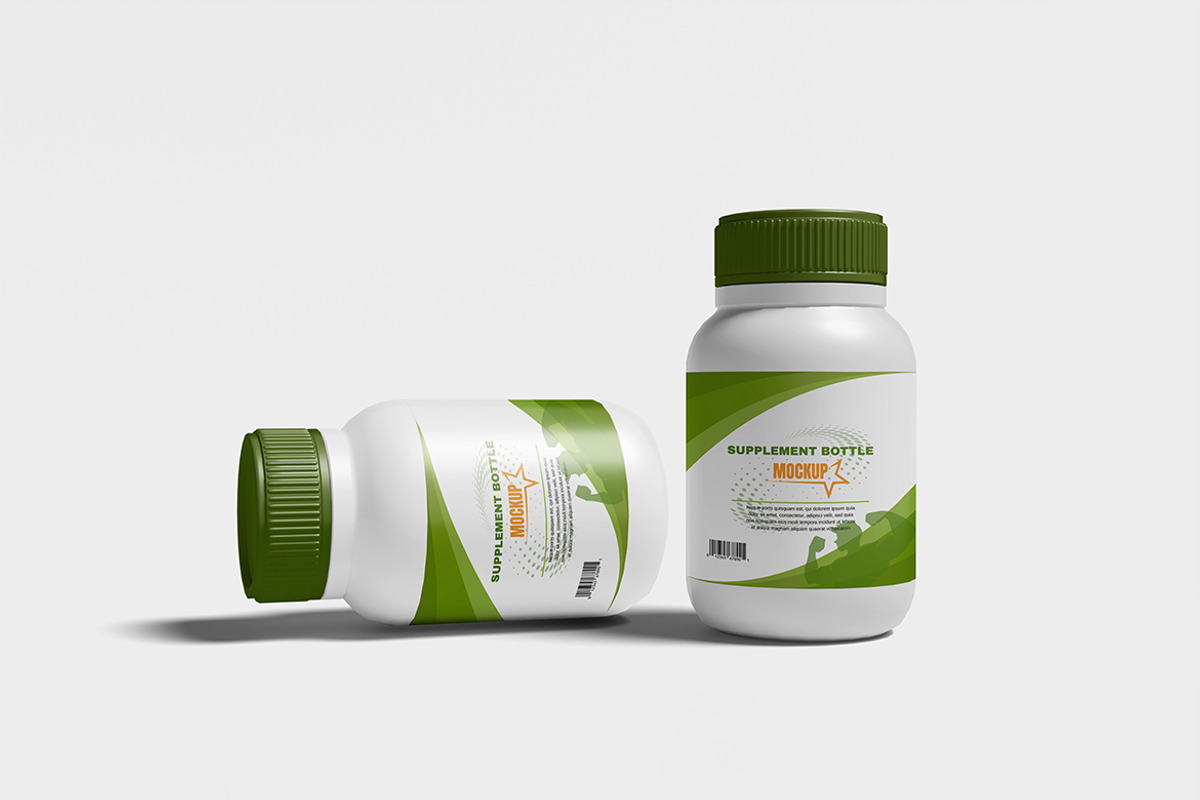 Supplement Botlle Mockup, a Cups & Container Mockup by seulangagraphic (Photo 4 of 5)