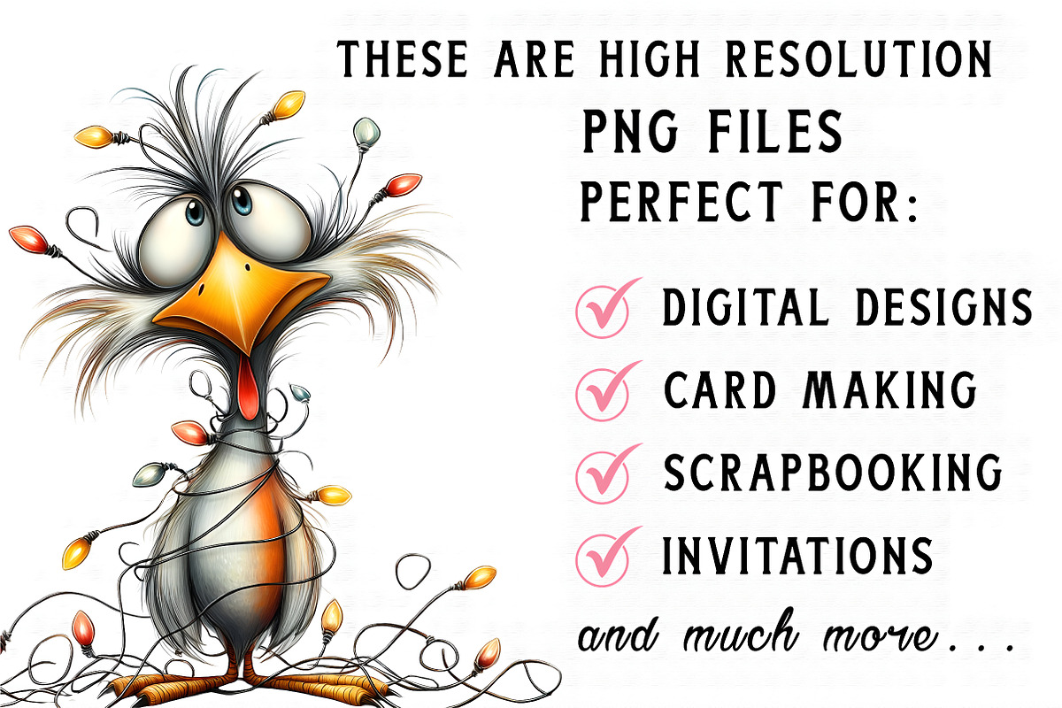 Funny Cartoon Chicken Clipart, an Illustration by Libby Wishes (Photo 5 of 7)