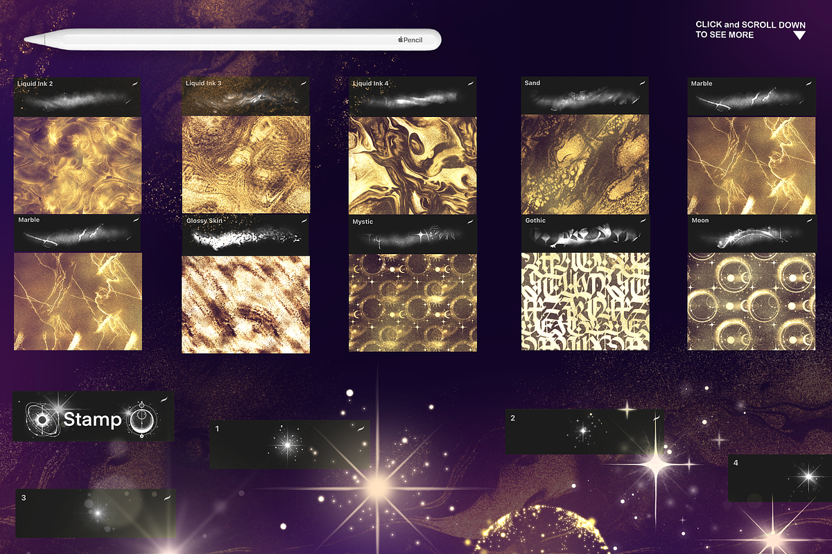 PROCREATE MAGIC SHINE & GLITTER, a Brush Add-On by AlexandraArt (Photo 8 of 14)
