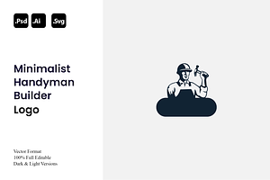 Minimalist Handyman Builder Logo, a Branding & Logo Template by Luxury Logos