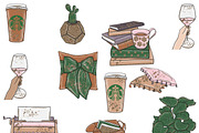 Sleep Less Read More Clipart, an Illustration by GlamArtZhanna (Thumbnail 2 of 3)