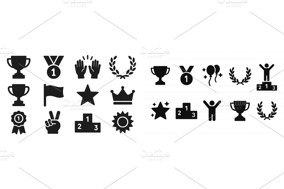 Icons representing achievement, an Object Illustration by ZinetroN