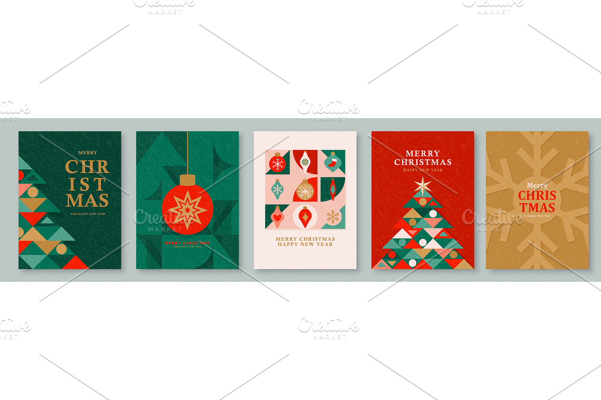 Christmas backgrounds set vector, an Illustration by Zaie