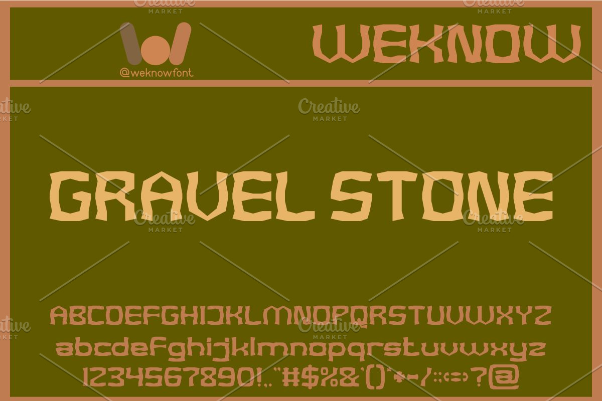 Gravel Stone font, a Font by weknow (Photo 1 of 8)