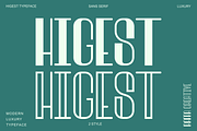 Higest, a Sans Serif Font by Raffa Creative (Thumbnail 1 of 5)