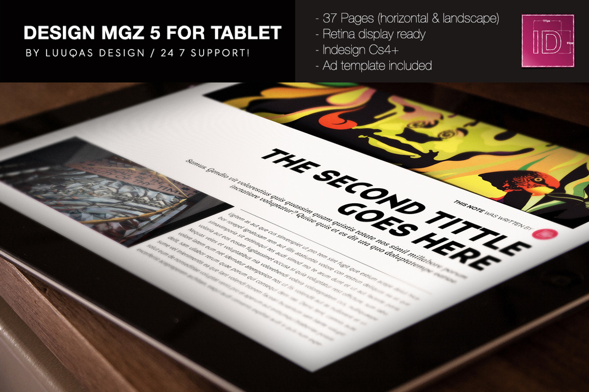 Design Magazine 5 for Tablet, a Magazine Template by Luuqas Design (Photo 2 of 6)