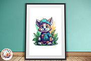 Watercolor Cute Wolf Clipart, an Object Graphic by Negarin Digital Art (Thumbnail 9 of 11)