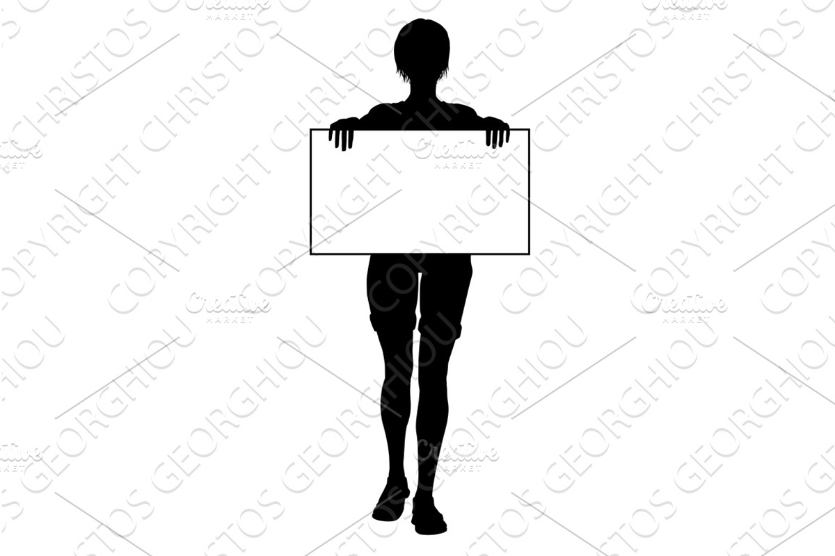 Protest Rally March Picket Sign, a Person Illustration by Christos Georghiou