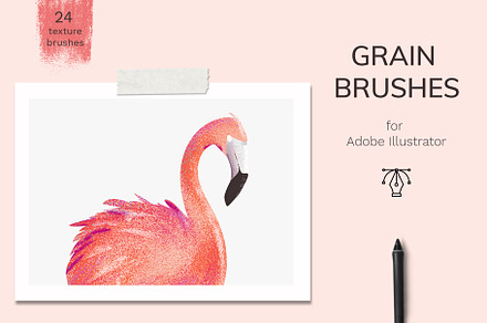 Grain brushes - Adobe Illustrator, a Brush Add-On by Jenteva Art