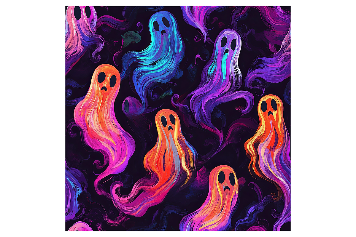 Neon Halloween Digital Paper, a Pattern Graphic by Chromolume Studio (Photo 16 of 28)