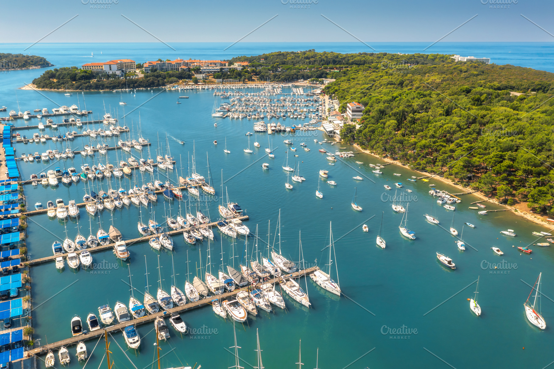 Aerial view of luxure yachts, a Nature Photo by KucherPhoto