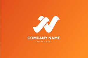 Modern NV VN Letter Logo Design