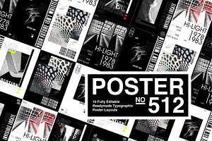 10 Fully Editable Typographic Poster, a Graphic by NoSpoon Design