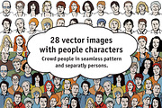 28 vectors with people characters, a Person Illustration by Crowhouse (Thumbnail 1 of 5)