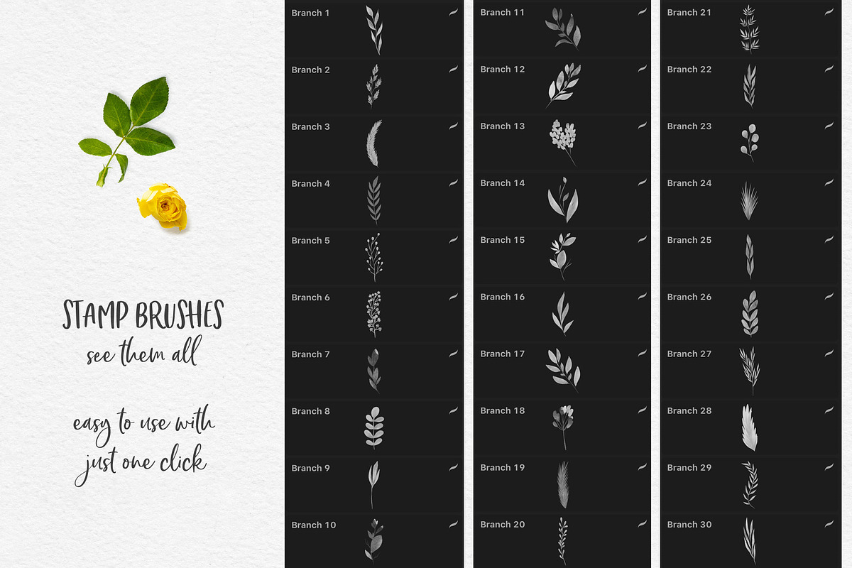 244 Watercolor Brushes For Procreate, a Brush Add-On by PeDe Designs (Photo 4 of 14)