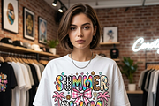 Summer Swim T-Shirt Design, a Shirt Mockup by Vector Stall (Thumbnail 1 of 9)