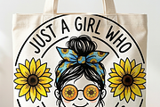 Just A Girl Who Loves Sunflowers PNG, a Shirt Mockup by Vector Stall (Thumbnail 12 of 15)