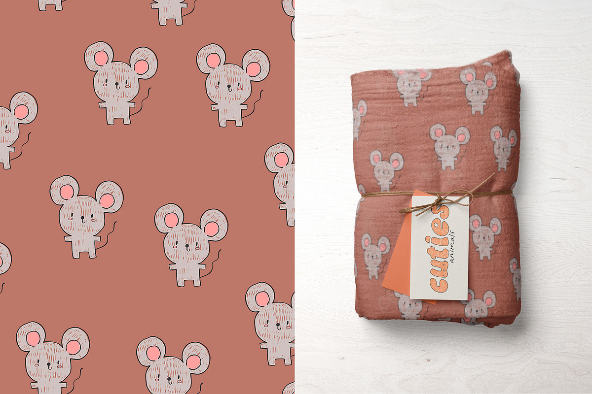 Cuties animals patterns collection, a Pattern Graphic by K.SweeTheArt (Photo 9 of 14)
