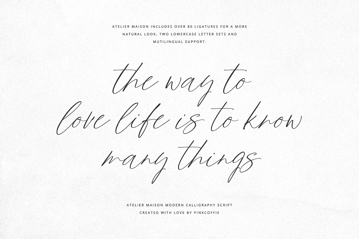 Atelier Maison | Handwritten Script, a Script Font by Pink Coffie (Photo 6 of 10)