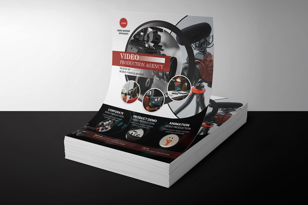Video Production Agency Flyer, a Flyer Template by Template Shop