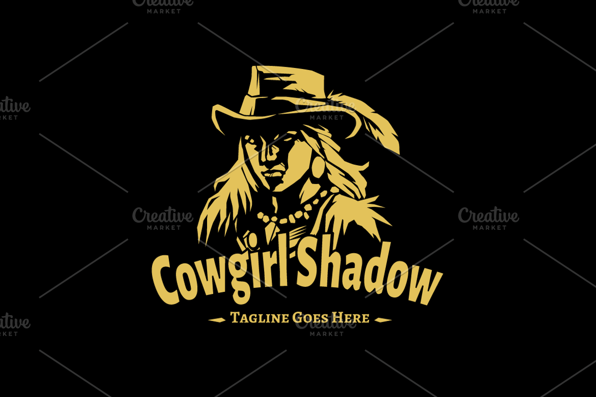Cowgirl Shadow Logo, a Branding & Logo Template by Kongstones_std (Photo 3 of 3)