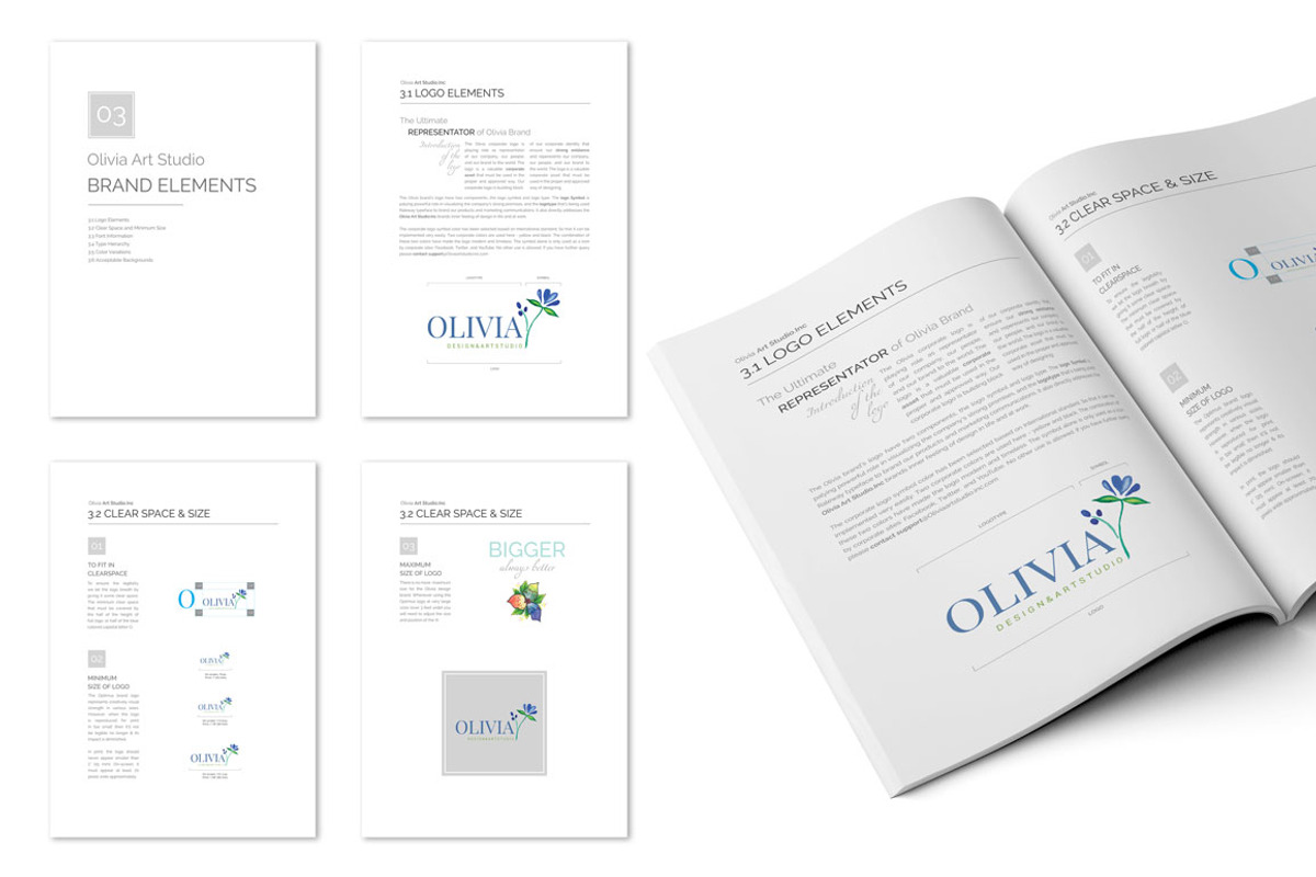 Save 30% - OLIVIA Branding Bundle, a Brochure Template by Typography Prime (Photo 6 of 13)