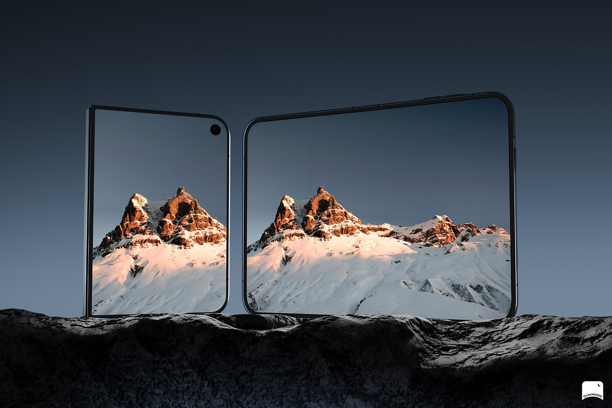 iPhone Duo Foldable Mockup, an iPhone Mockup by Claymoon Lab (Photo 4 of 4)