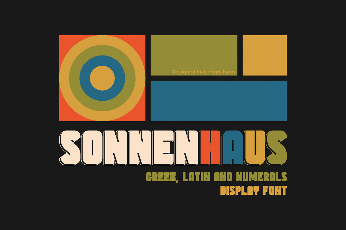 Sonnenhaus - Display Font, a Font by Lefteris Faros (Photo 1 of 5)