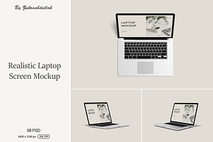 Realistic Laptop Screen Mockup