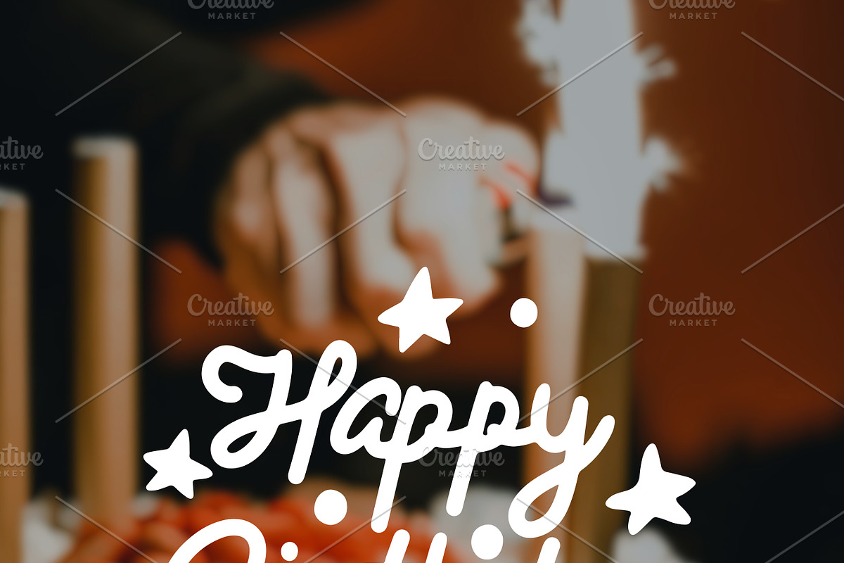 Happy Birthday Text with Stars and H, a Holiday Photo by idea_design (Photo 2 of 10)