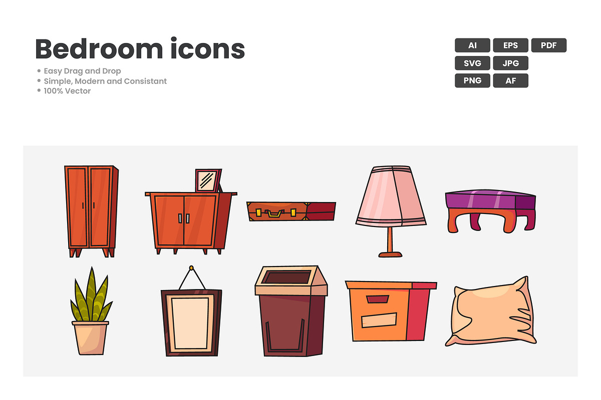 Bedroom Icon Pack, a Duotone Icon by erifqizeicon (Photo 3 of 3)