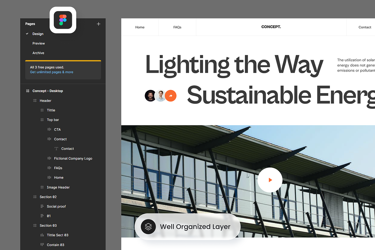 Concept - Solar Panel Website, a Landing Page Template by SLAB! Design (Photo 3 of 5)