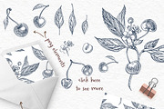 Cherry Graphic & Watercolor clipart, a Food Illustration by Ann Astro (Thumbnail 5 of 5)