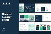 Minimalist Company Profile Template, a Presentation Template by Pradaxa (Thumbnail 1 of 6)