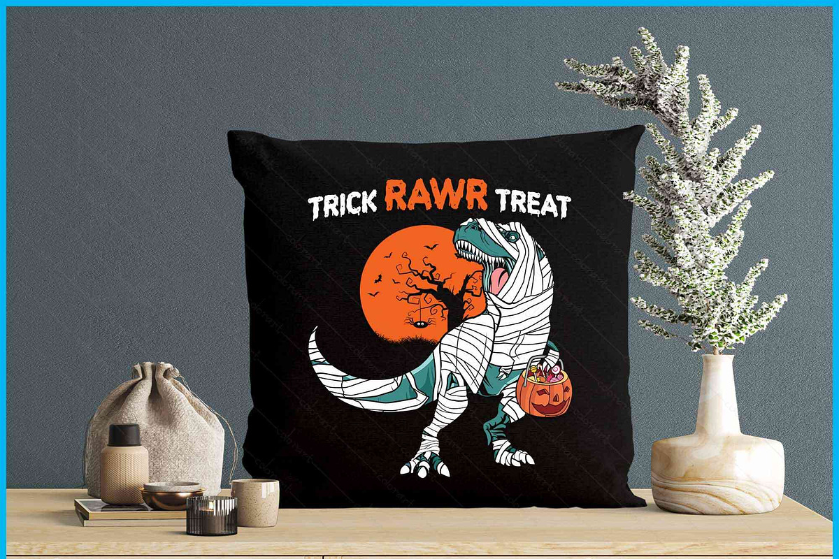 Trick Rawr Treat Dinosaur SVG, an Object Graphic by Creativeusart (Photo 4 of 4)