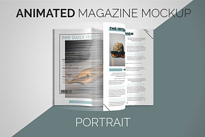 Animated Magazine Mockup Portrait