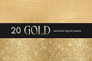 Gold Seamless Digital Paper Pack, a Background Graphic by Business Chic (Thumbnail 2 of 4)