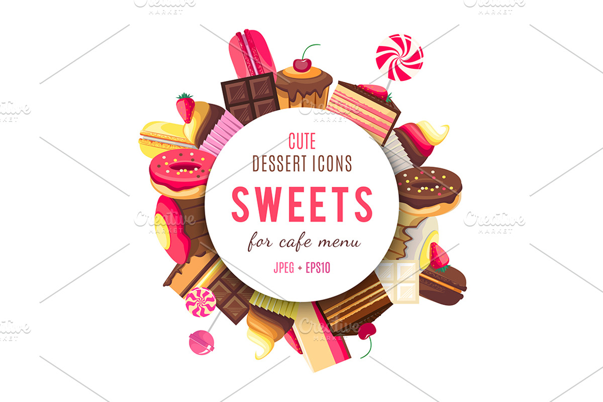 Delicious Desserts, a Food Illustration by KannaaDesign (Photo 1 of 5)