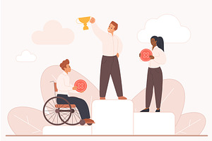Ableism discrimination people, a Person Illustration by Lemberg Vector