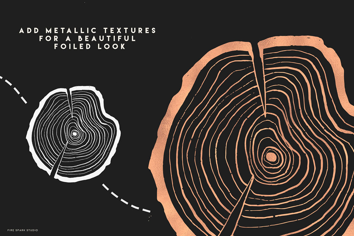 Timber Tree Vector Illustrations, an Object Illustration by Fire Spark Studio (Photo 5 of 7)