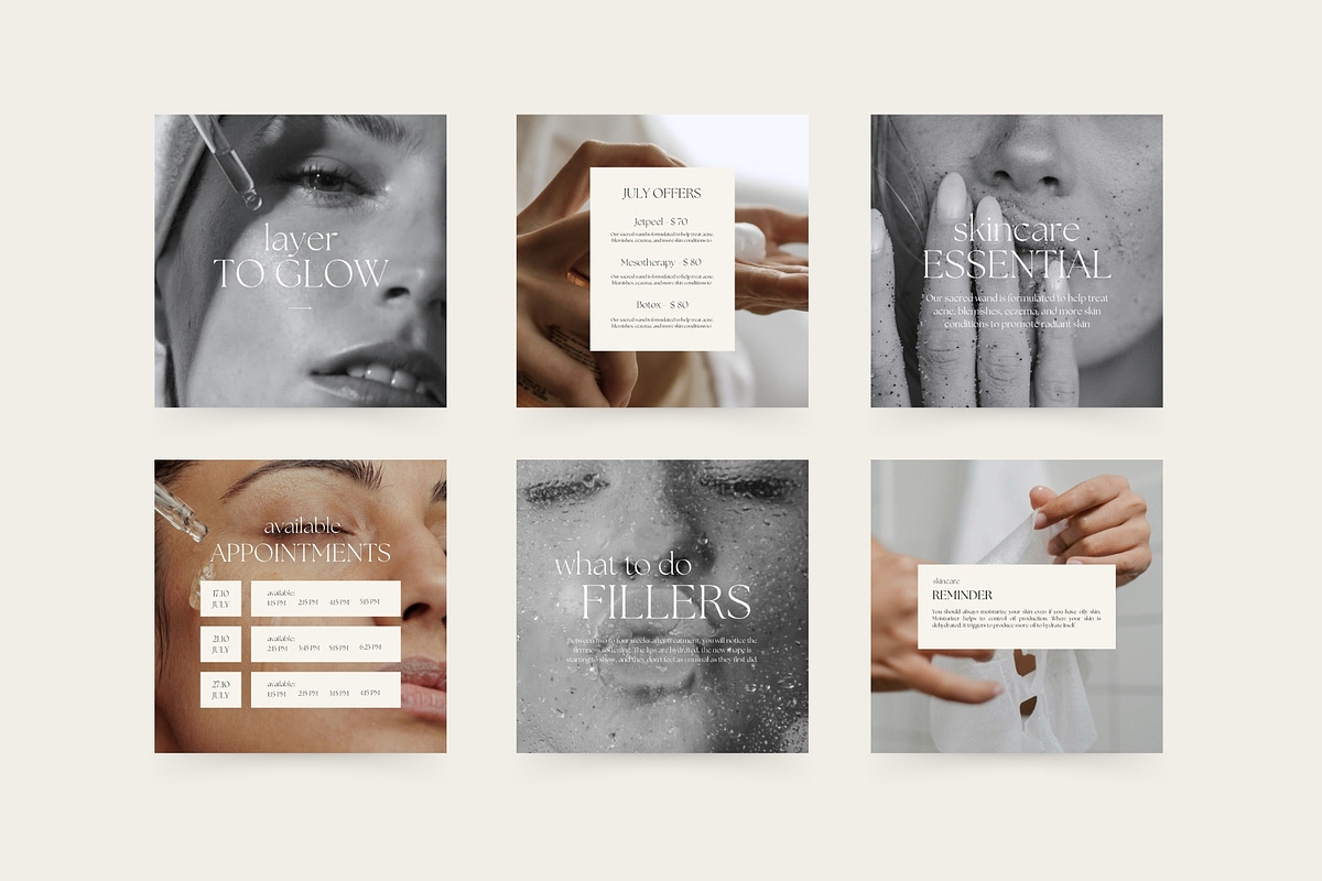 Aesthetic Beauty Instagram Template, a Social Media Template by Instprofi | Studio Estimo (Photo 4 of 7)