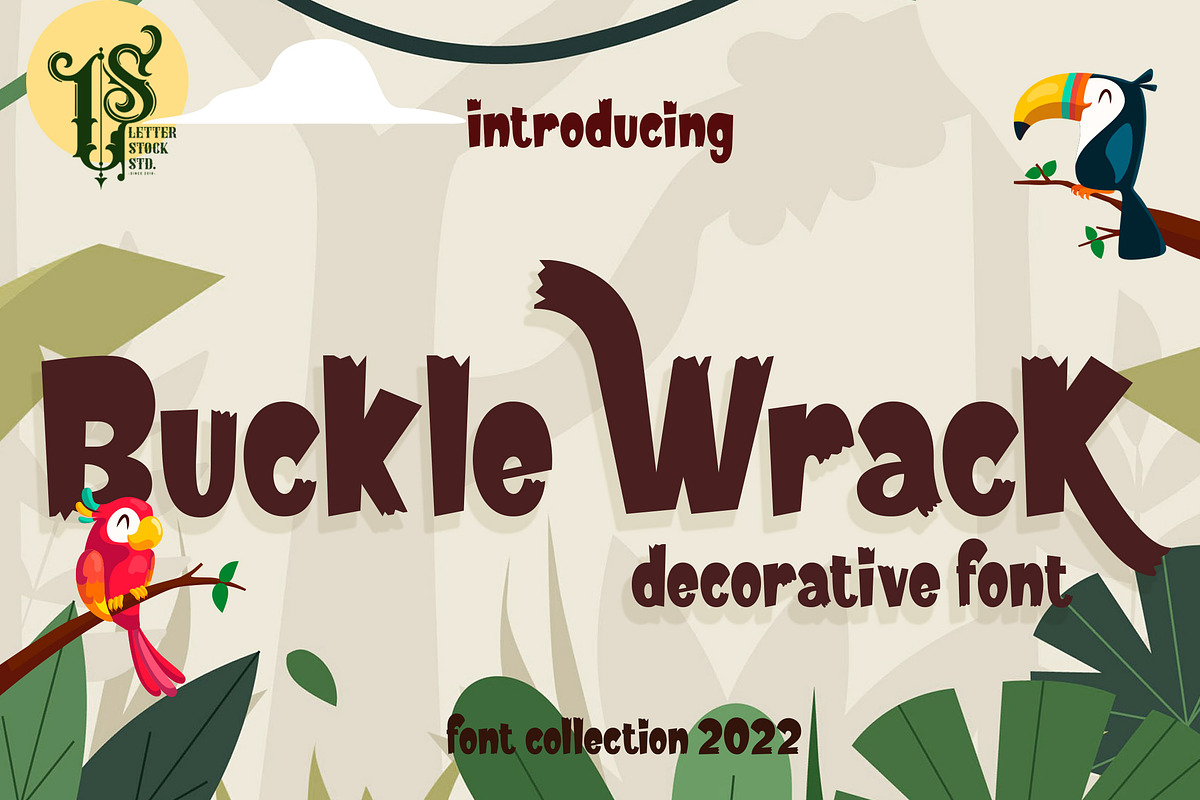 Buckle Wrack - Decorative Font, a Font by LetterStock (Photo 1 of 7)