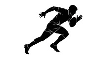 Rugby Player Silhouette Pack, an Illustration by Amazin_art (Thumbnail 25 of 31)