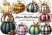 Autumn Plaid Pumpkin Sublimation, an Illustration by Designworld (Thumbnail 1 of 7)