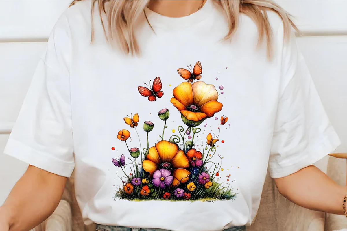 Spring Meadow Poppies Clipart Bundle, an Illustration by designcity5 (Photo 3 of 5)