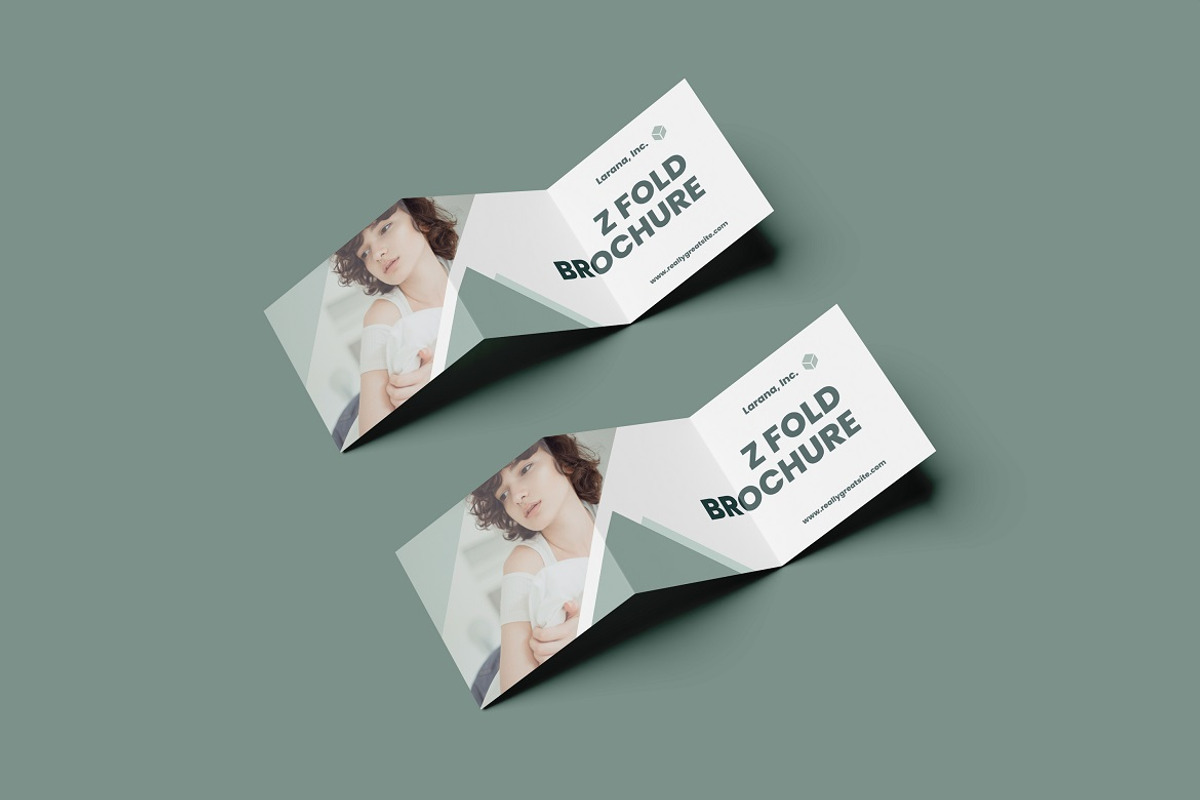 Square Z Fold Brochure Mockup, an Advertising Mockup by YurnalisPerix (Photo 3 of 5)