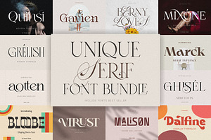 UNIQUE Serif Font Bundle