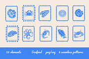Seafood PNG SVG Clipart Stamp, a Food Illustration by Anada Arty (Thumbnail 1 of 4)