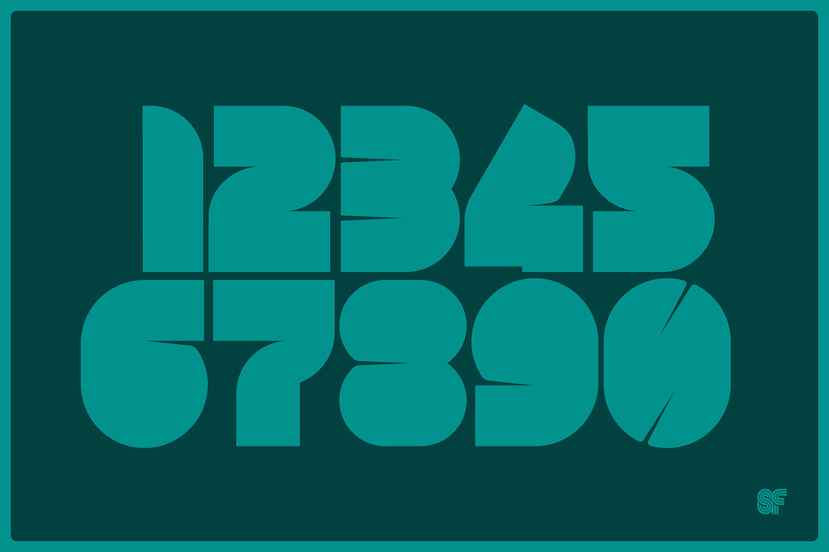 SLICE | Retro Display Font, a Sans Serif Font by Superfried Font Shop (Photo 4 of 6)